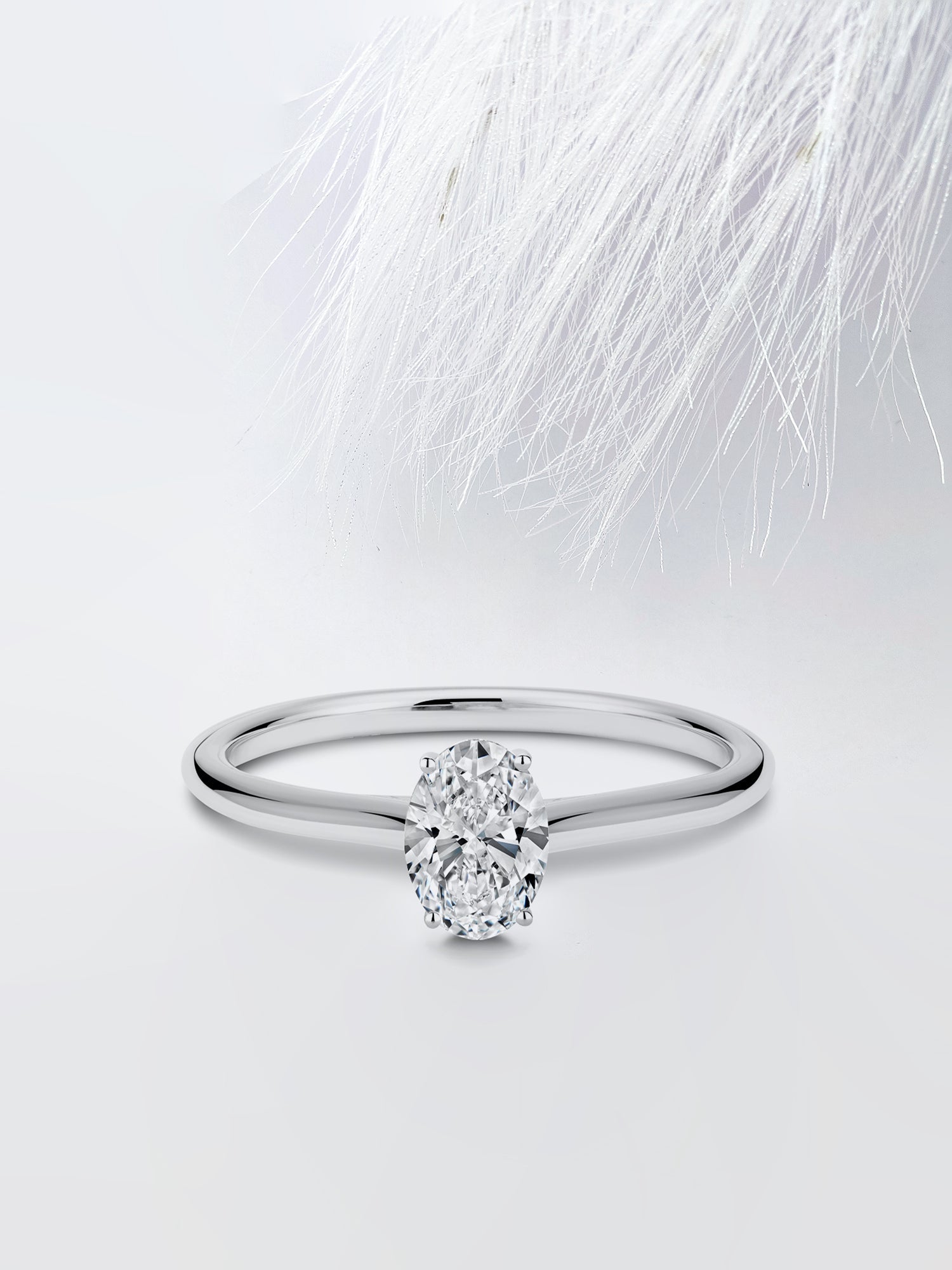 Oval Cut Moissanite Hidden Halo Diamond Engagement Ring For Her