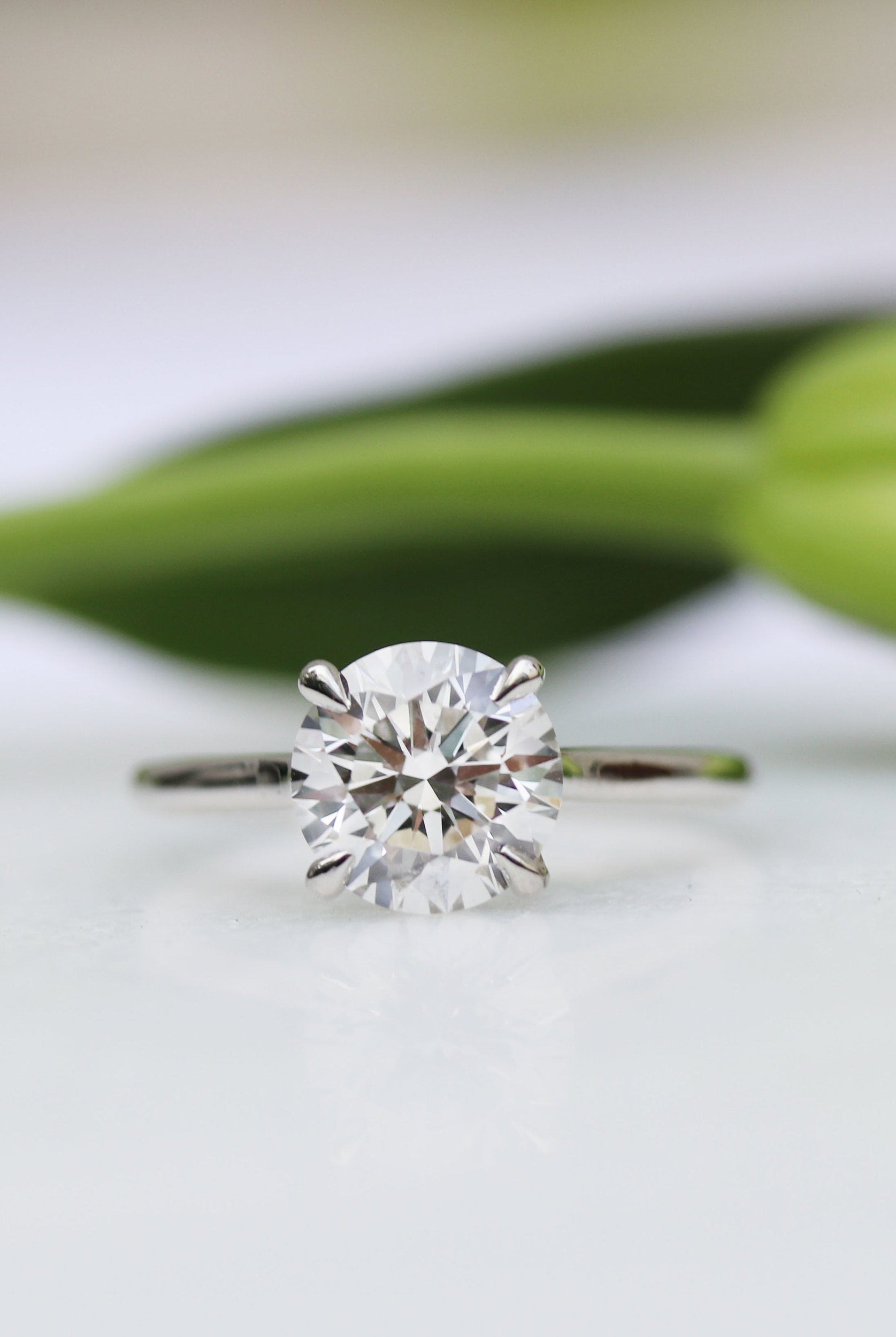 Moissanite anniversary rings