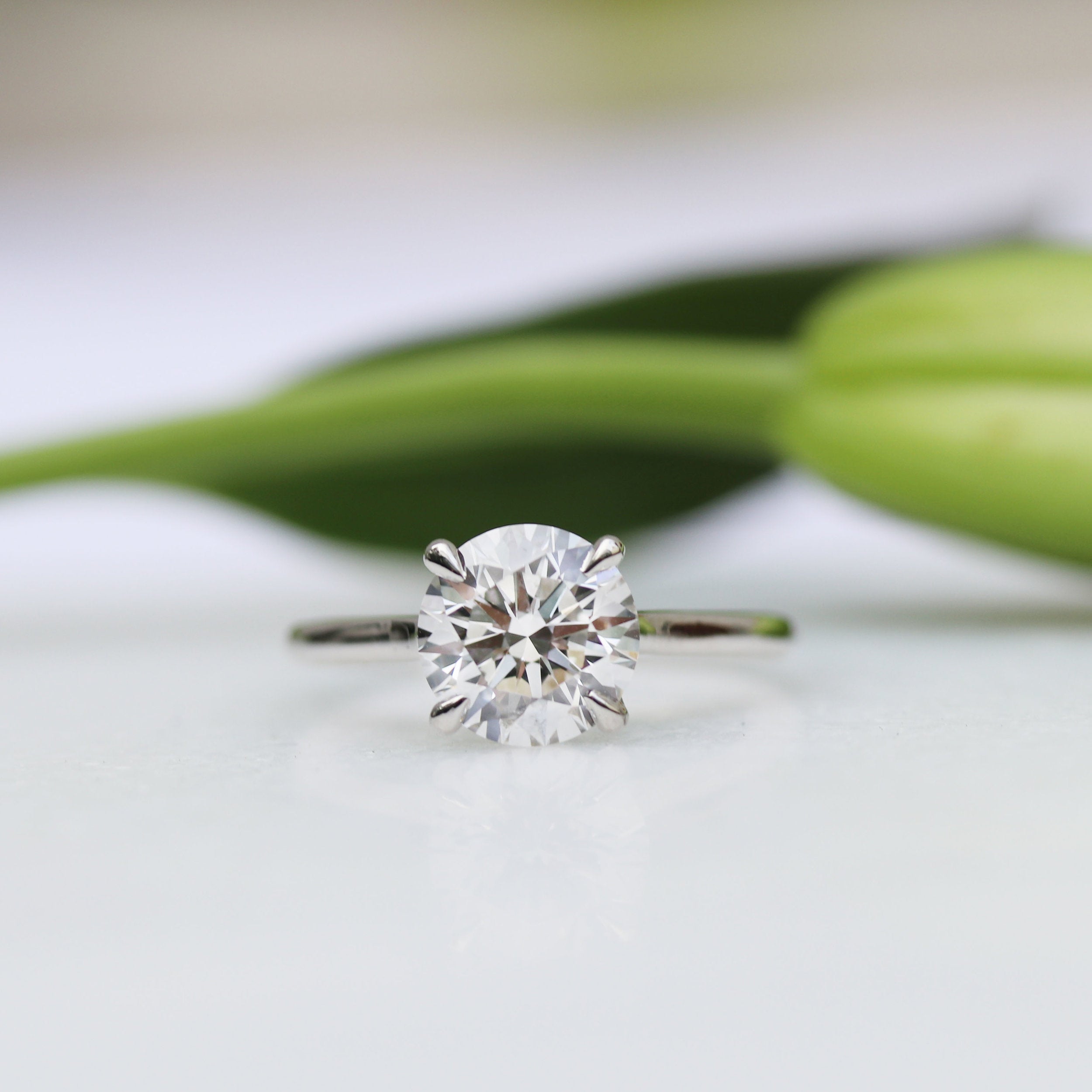 Moissanite anniversary rings