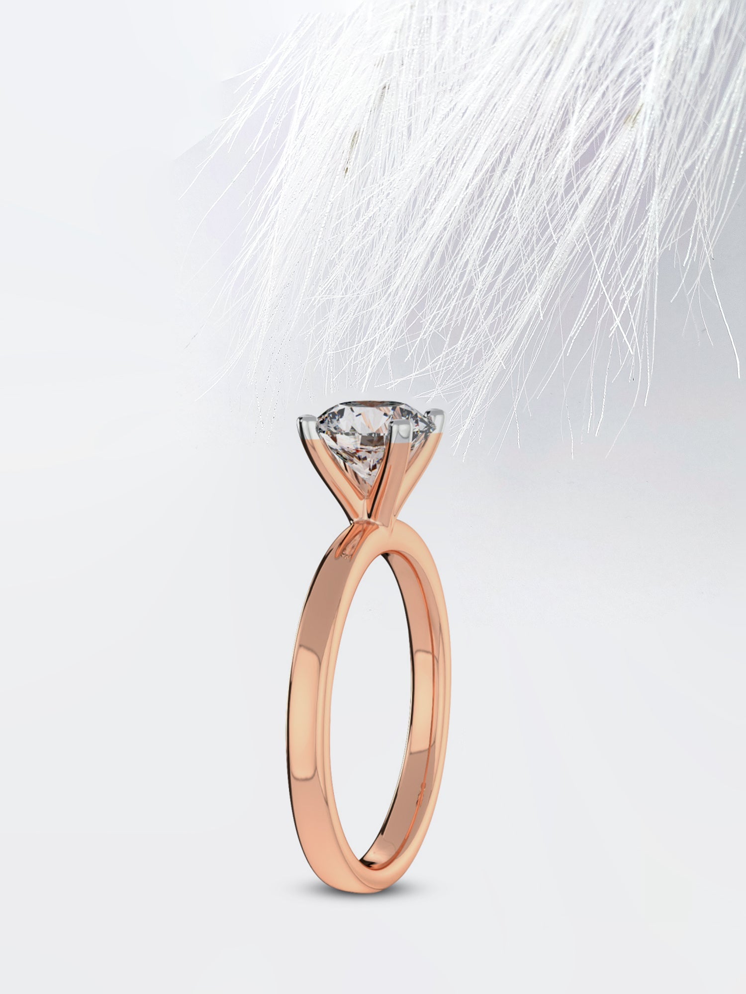 Round Cut Diamond Solitaire Engagement Ring For Women