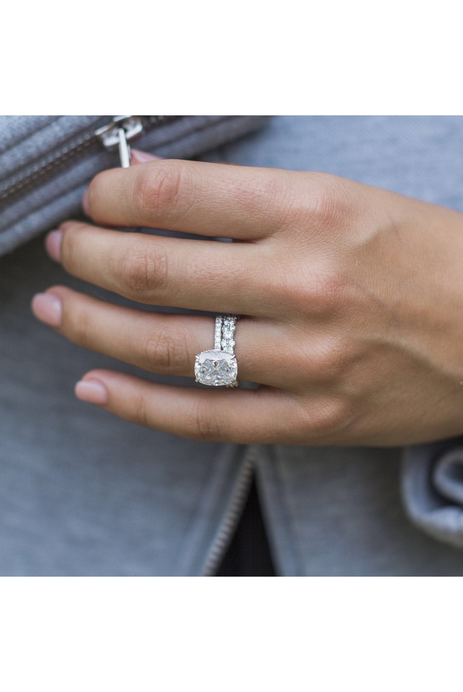 5 Carat Moissanite Engagement Ring