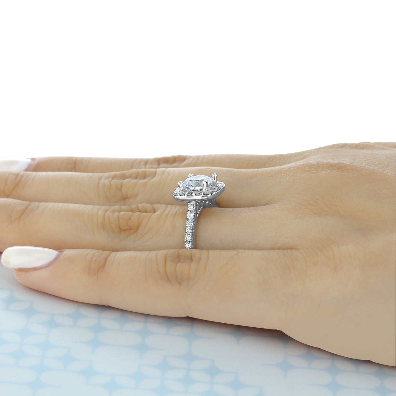 Moissanite wedding set with bundle deals