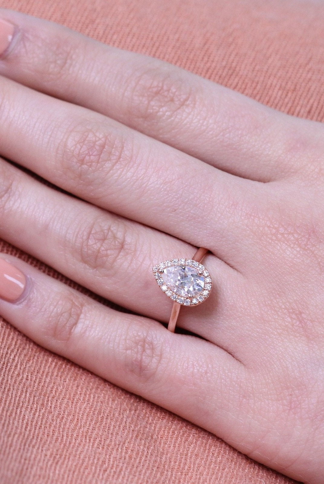 Moissanite wedding jewelry for spring wedding