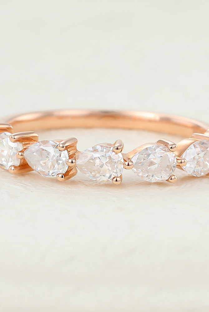 1-40-ct-pear-shaped-moissanite-half-eternity-wedding-band