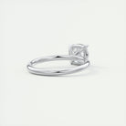 2CT Cushion Cut Moissanite Solitaire Prong Engagement Ring