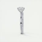 2CT Cushion Cut Moissanite Solitaire Prong Engagement Ring