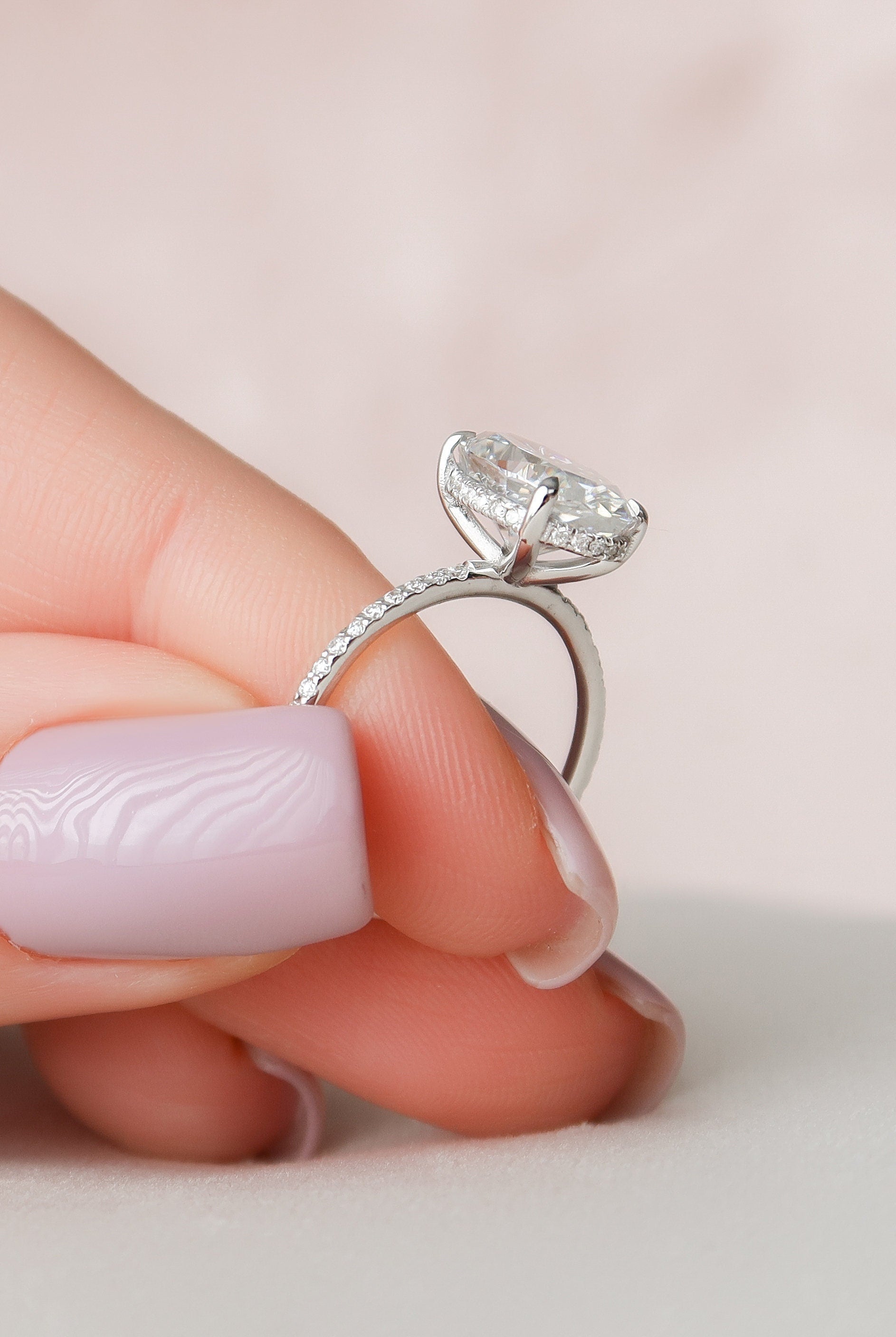 moissanite engagement ring custom