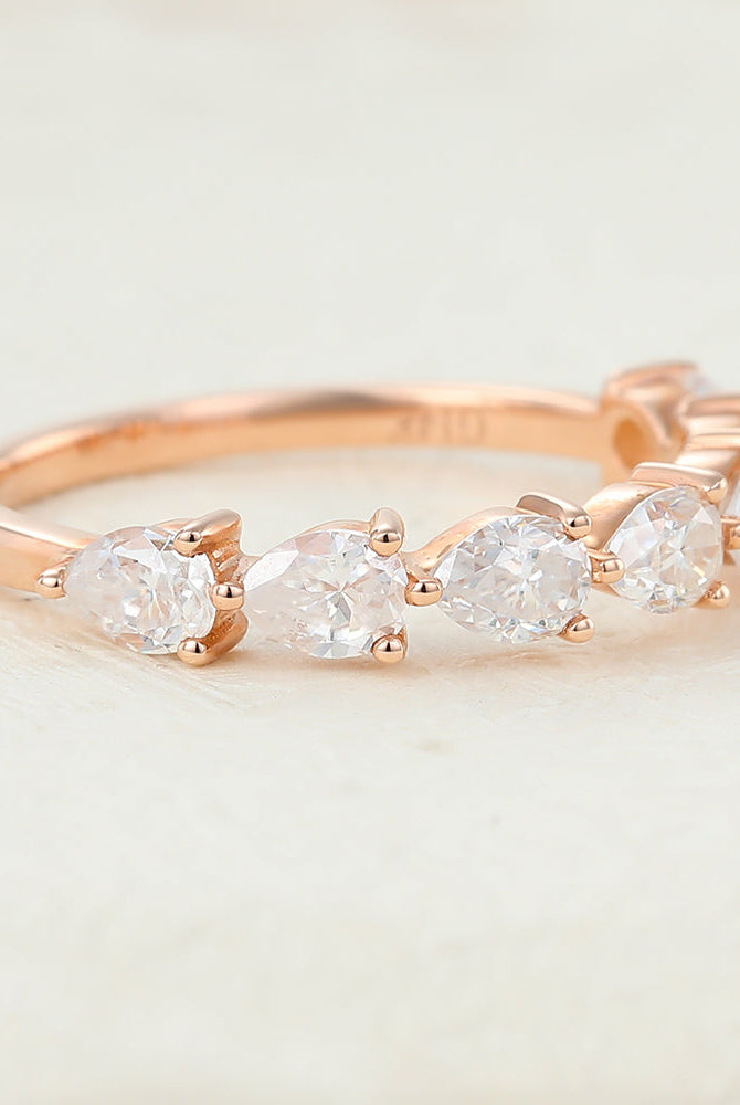 1-40-ct-pear-shaped-moissanite-half-eternity-wedding-band