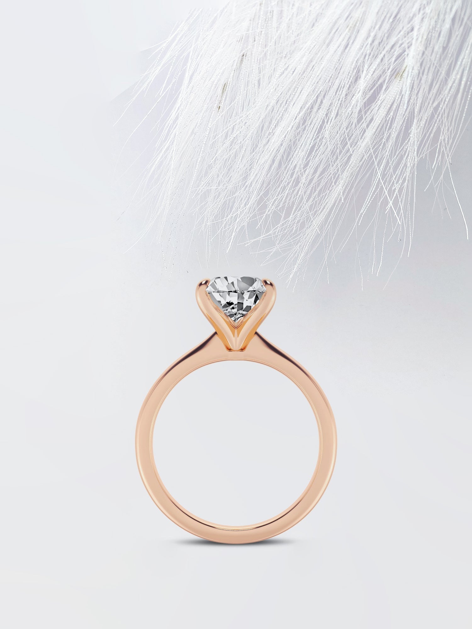 Pear Cut Moissanite Solitaire Diamond Engagement Ring For Her