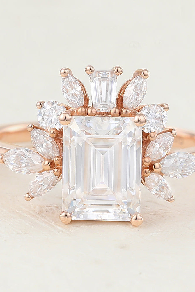 1-60-ct-emerald-shaped-moissanite-cluster-engagement-ring-3