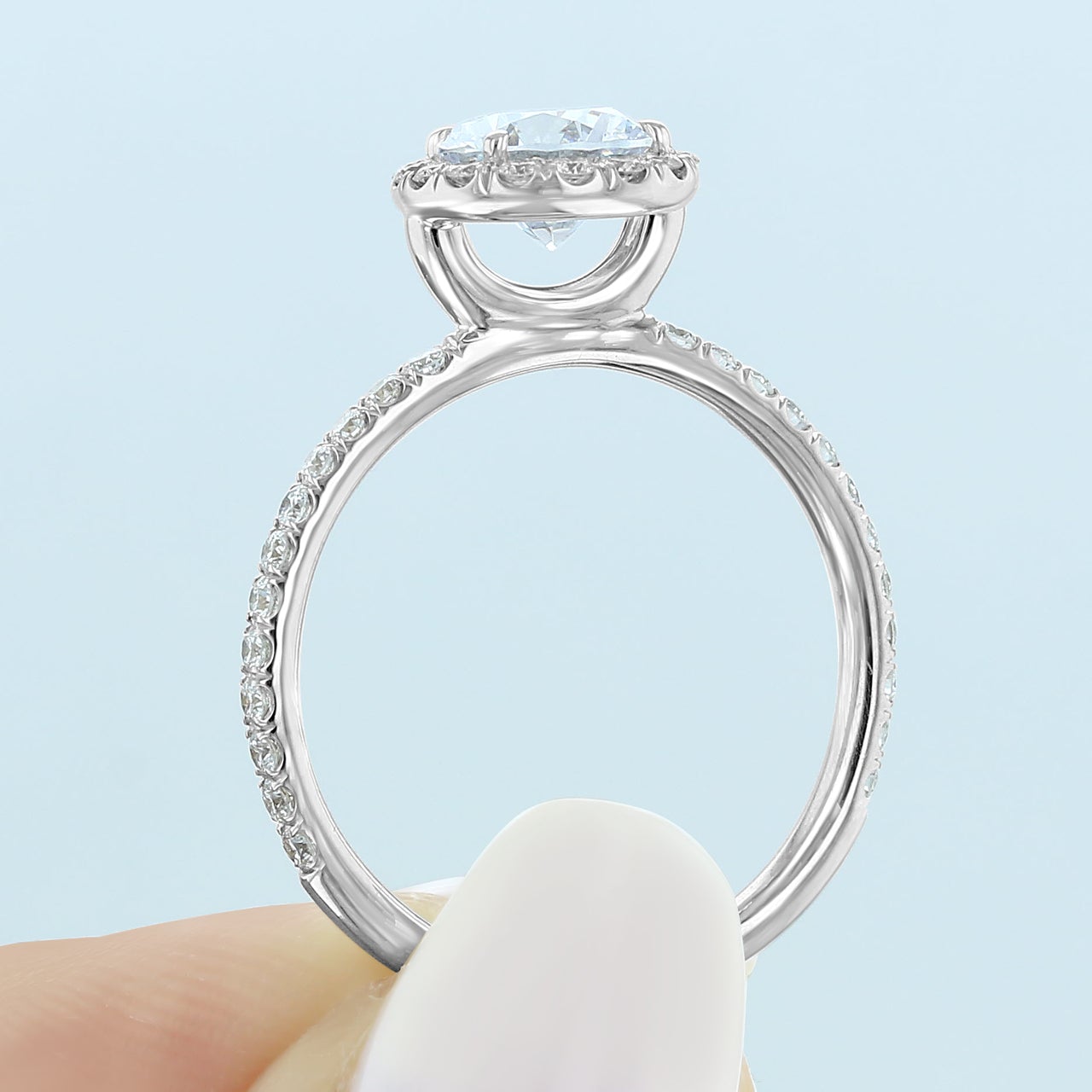 Moissanite wedding set with set value