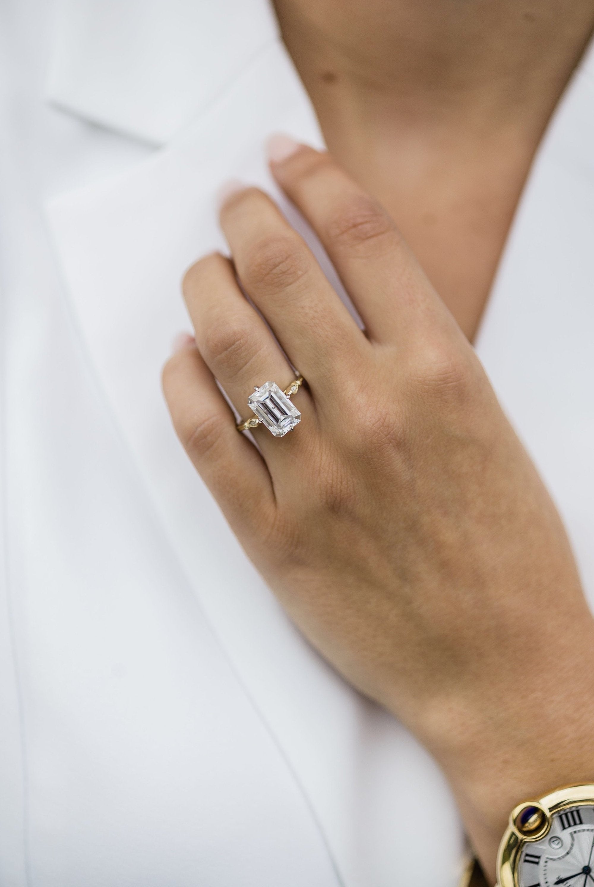 Ethereal moissanite rings