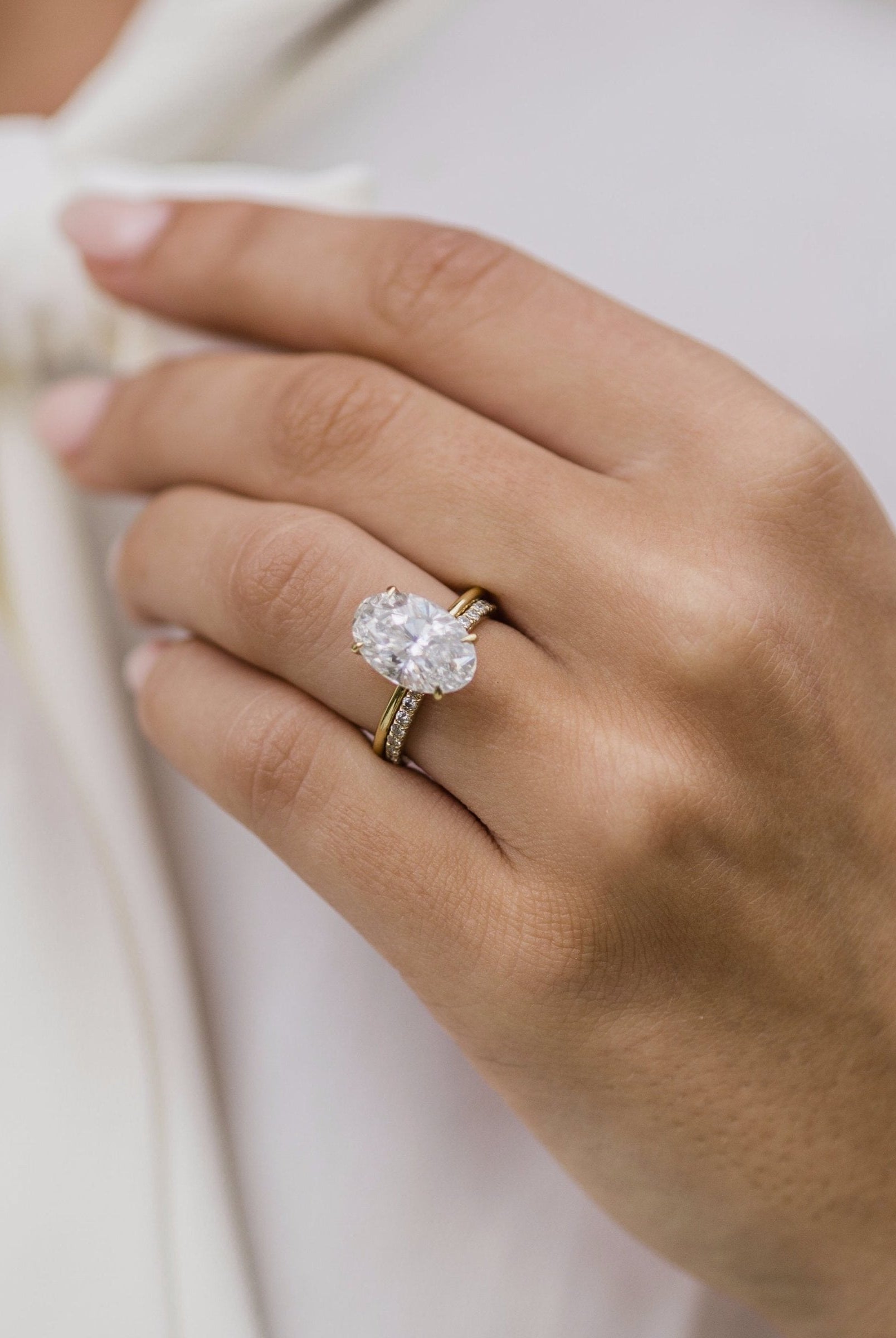 6.70CT Oval Cut 4 Prong Moissanite Solitaire Engagement Ring