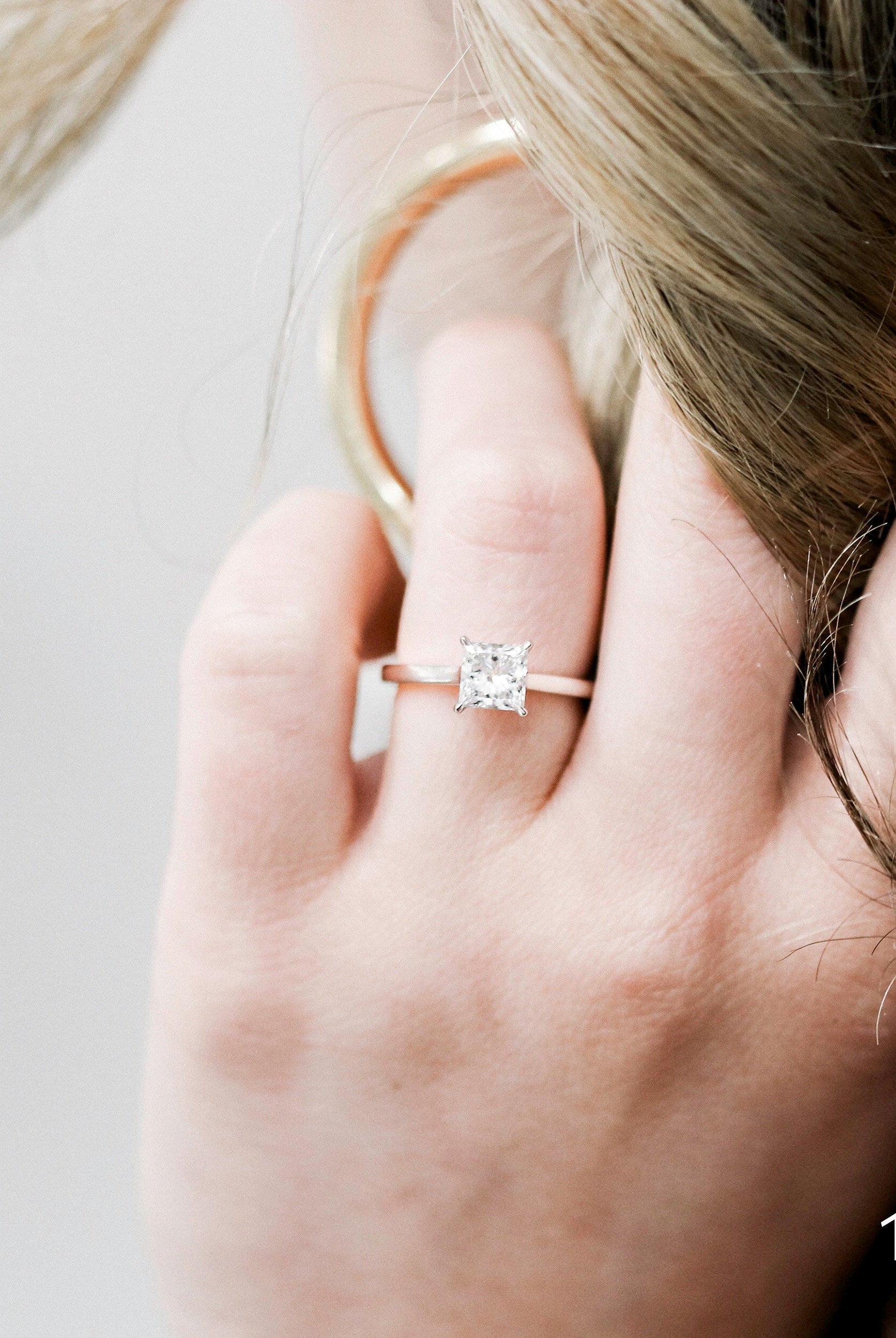 Moissanite diamond solitaire drop pendant necklace discounts online