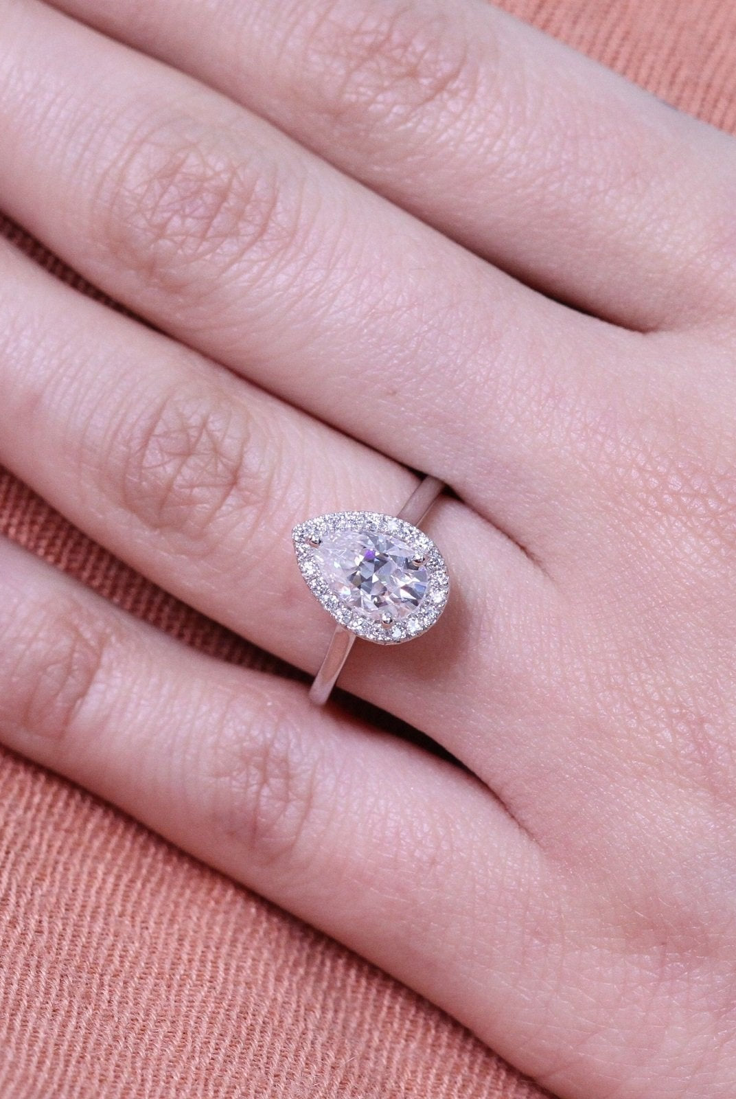 Moissanite wedding jewelry for outdoor wedding