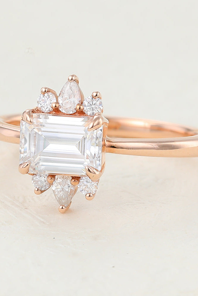 emerald-shaped-moissanite-cluster-engagement-ring