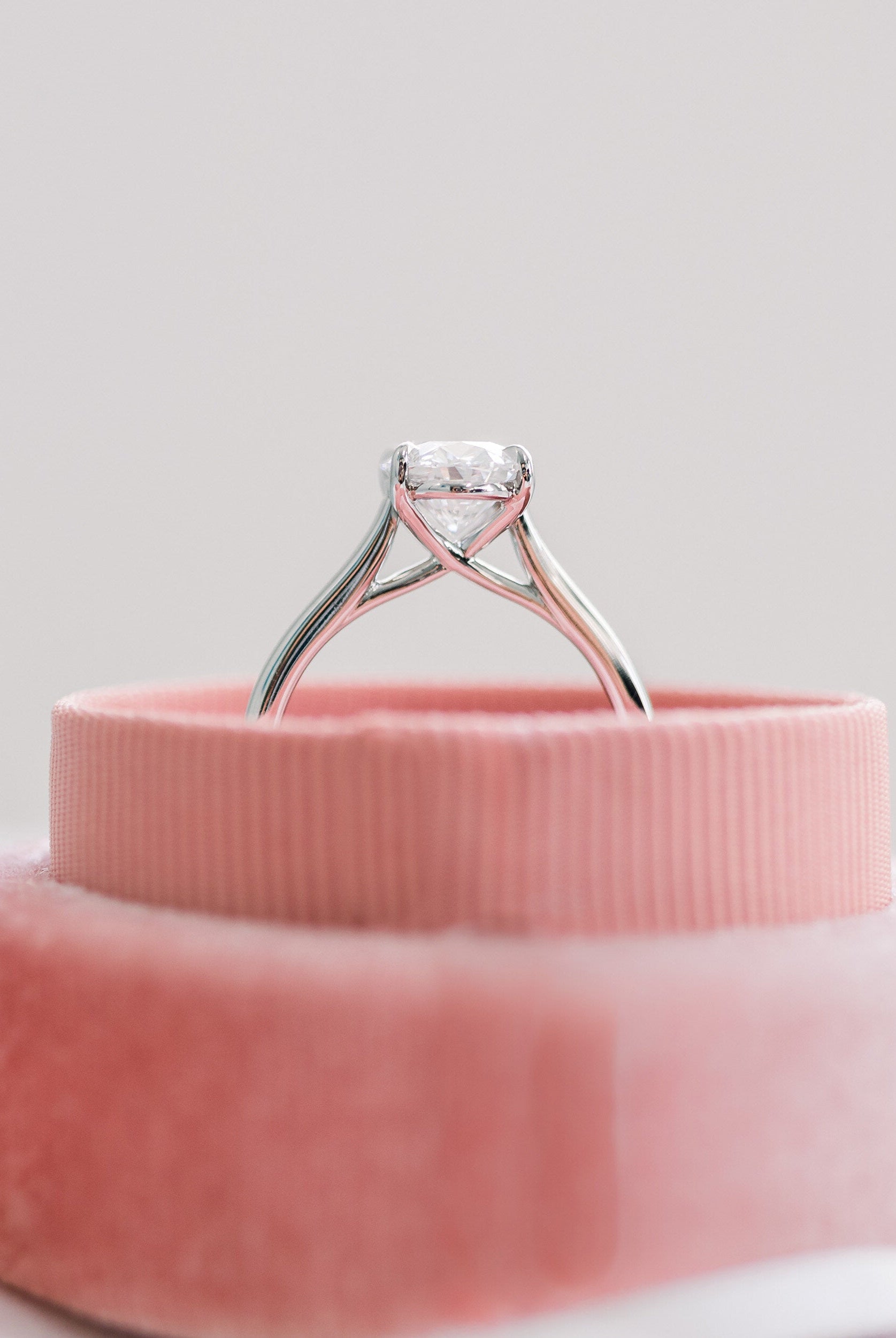 moissanite intertwined band engagement ring Chicago