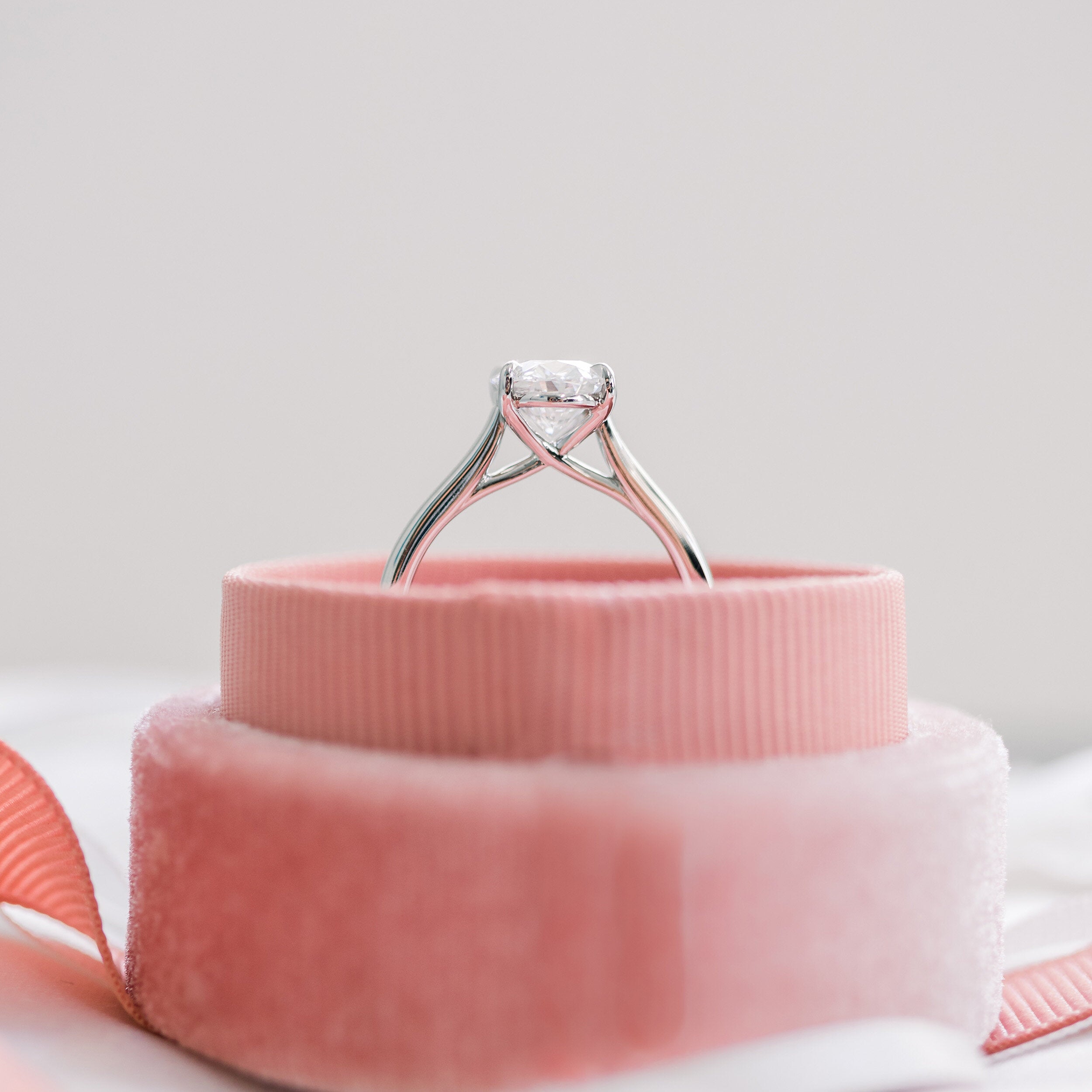 moissanite intertwined band engagement ring Chicago