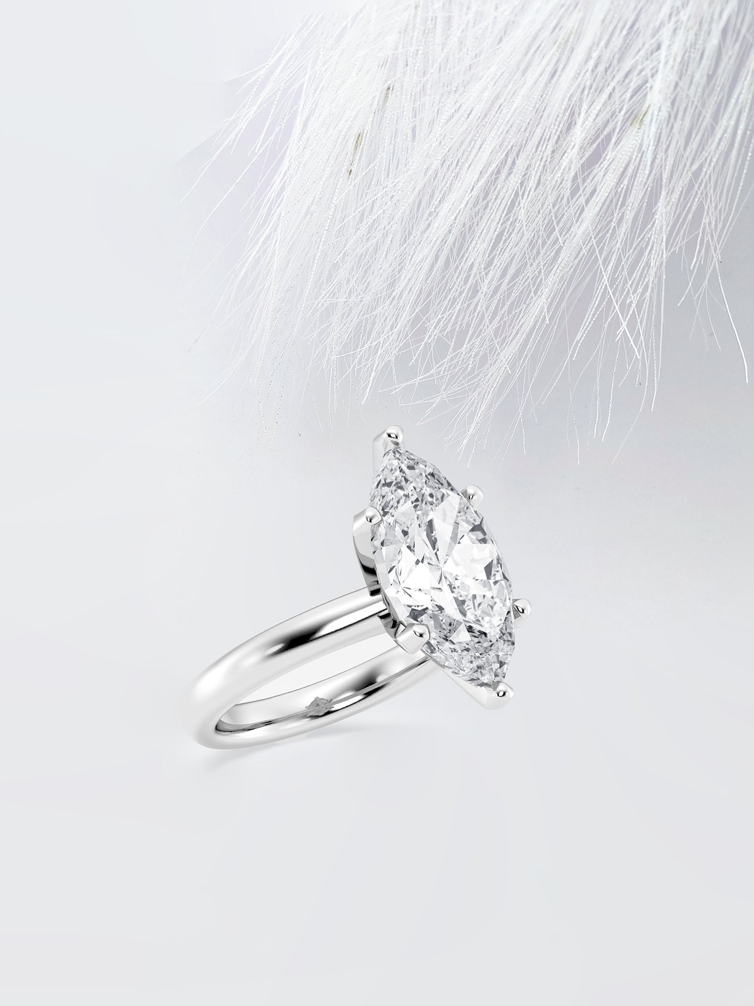 Marquise Cut Diamond Classic Solitaire Moissanite Engagement Ring For Her