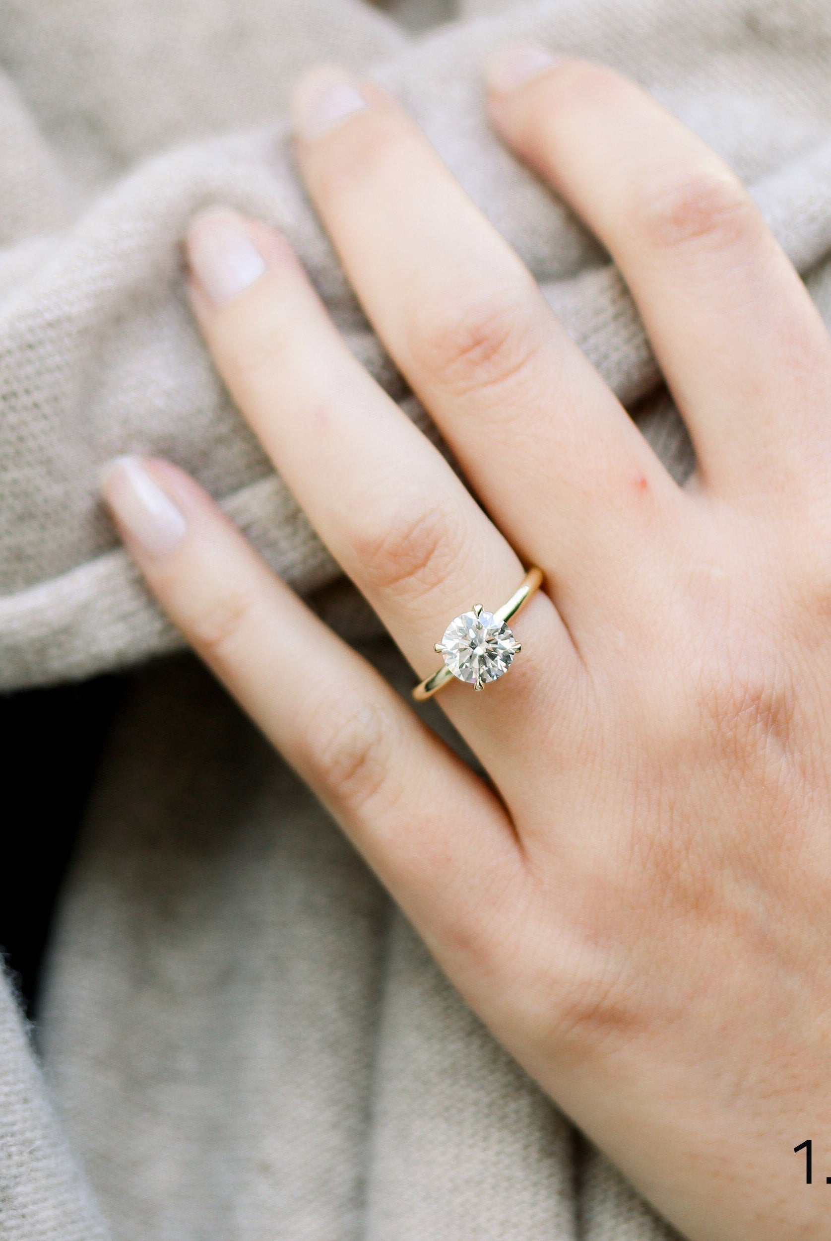 Moissanite promise rings
