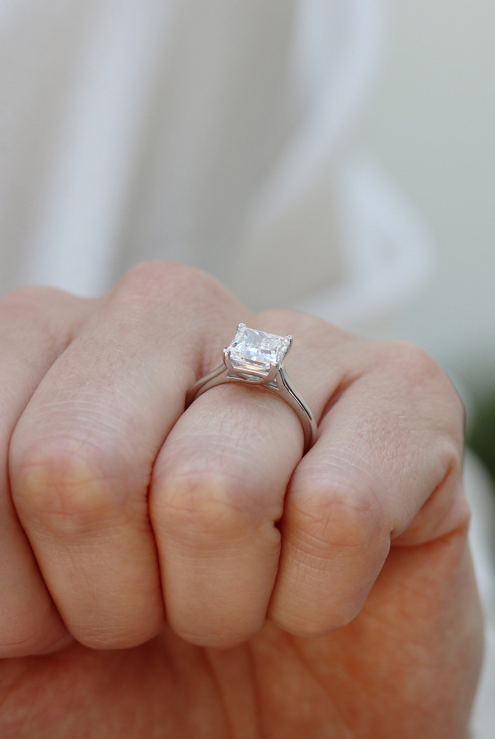 Moissanite diamond solitaire chain bracelet discounts online