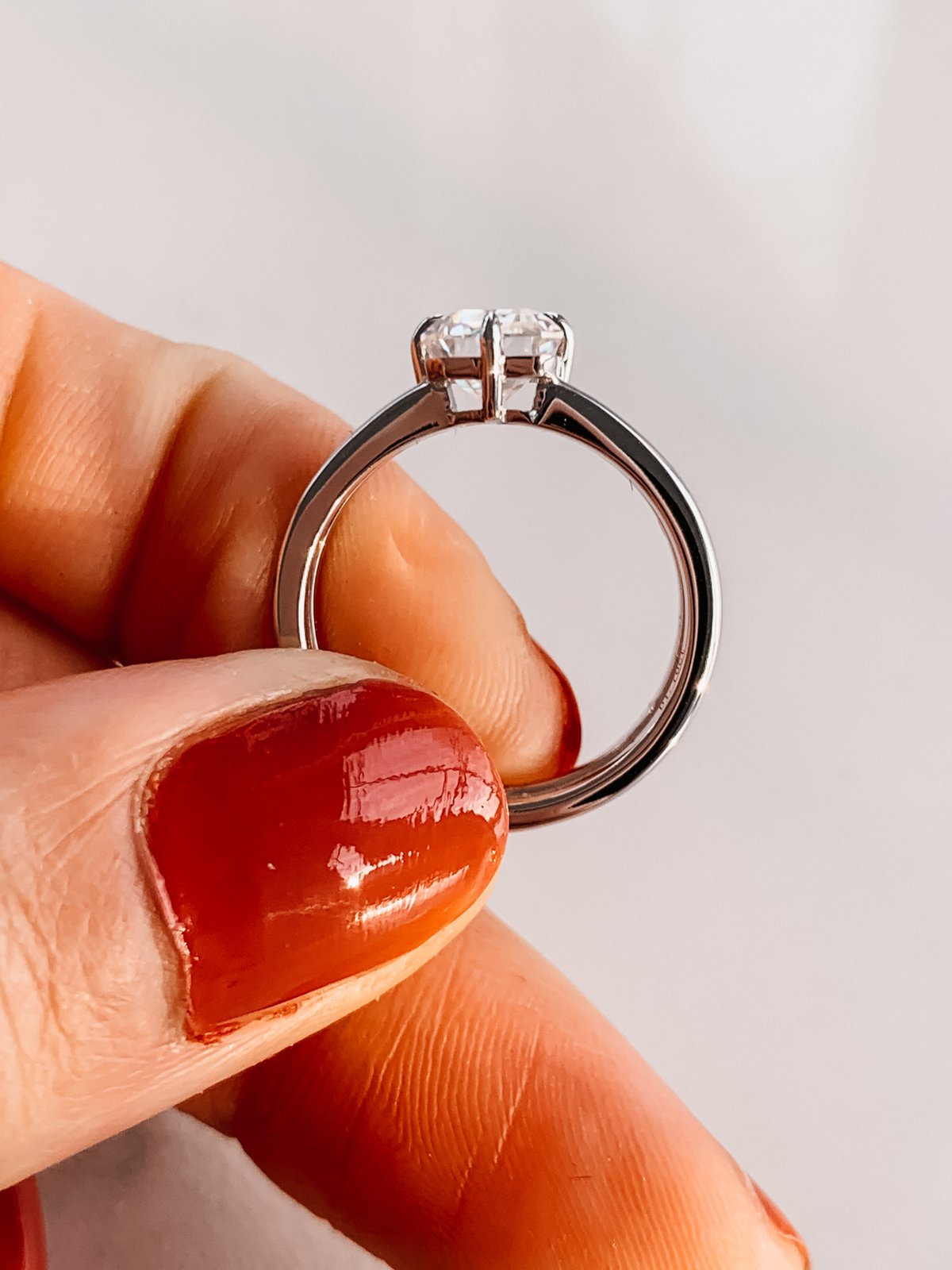 Moissanite wedding jewelry for winter wedding