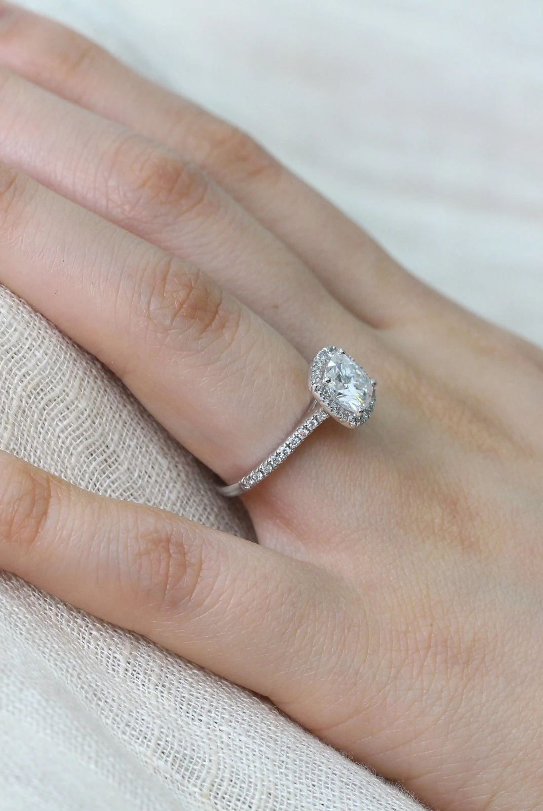 Moissanite wedding jewelry for luxury beach wedding