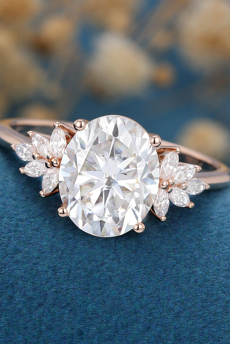 oval-shaped-moissanite-cluster-engagement-ring
