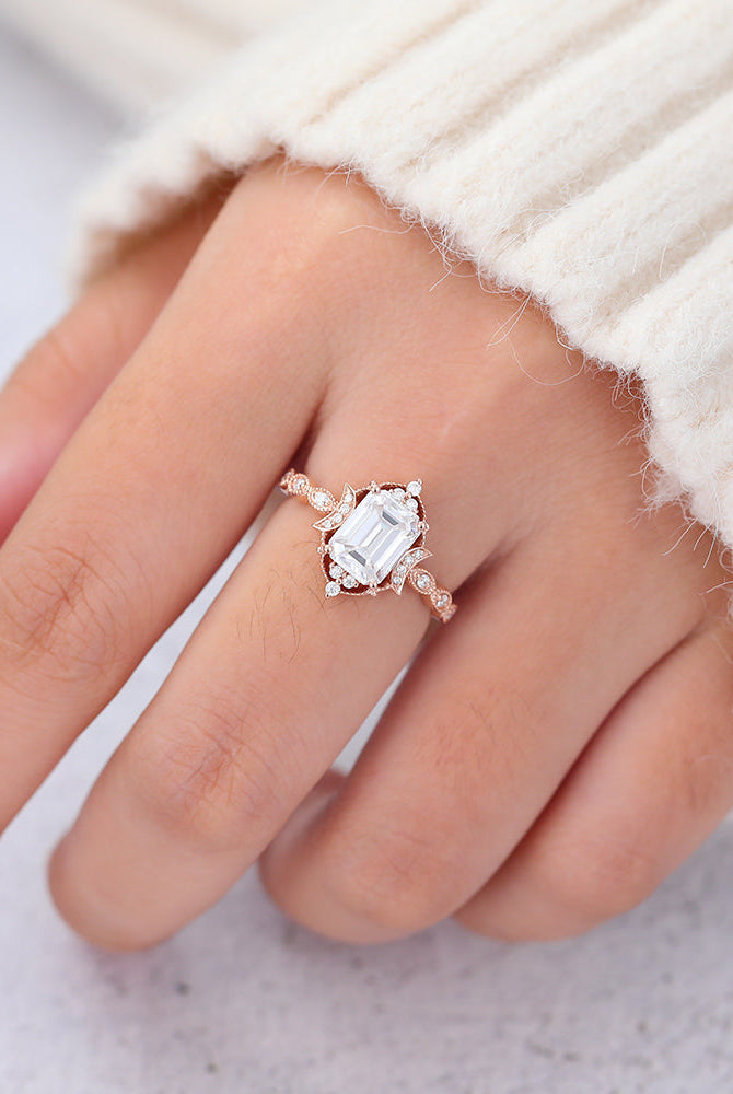 1-60-ct-emerald-shaped-moissanite-vintage-engagement-ring