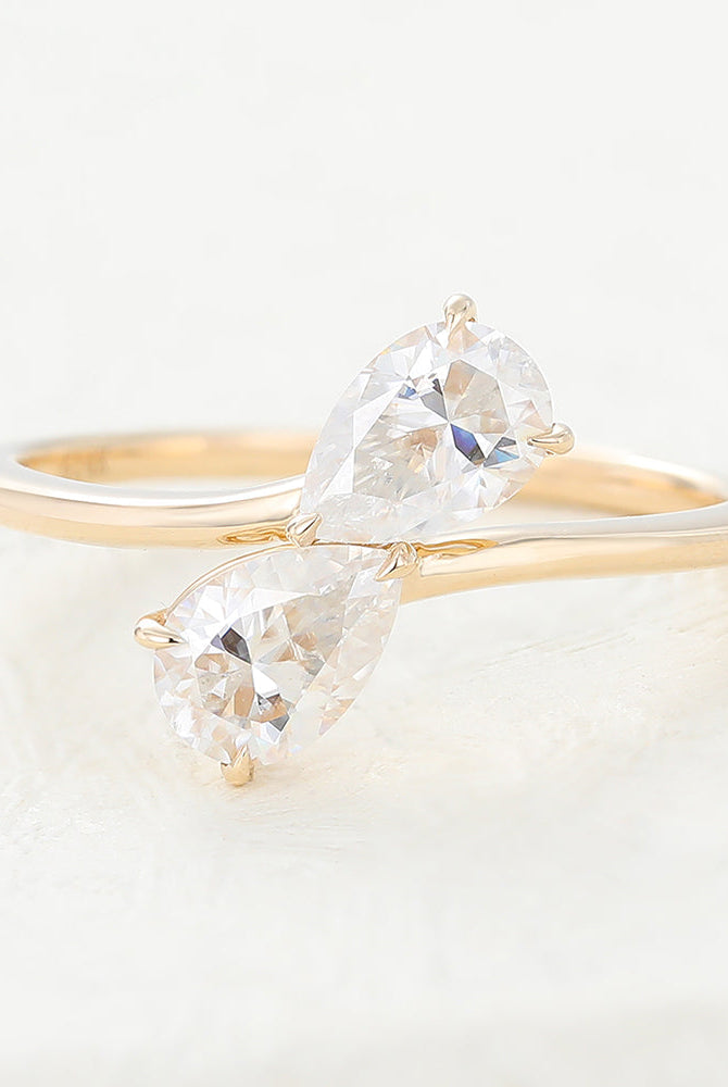 pear-shaped-moissanite-two-stone-engagement-ring