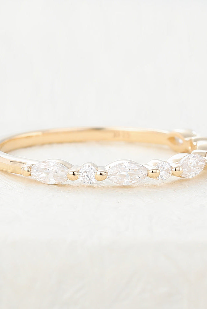 round-marquise-shaped-moissanite-alternative-stone-wedding-band