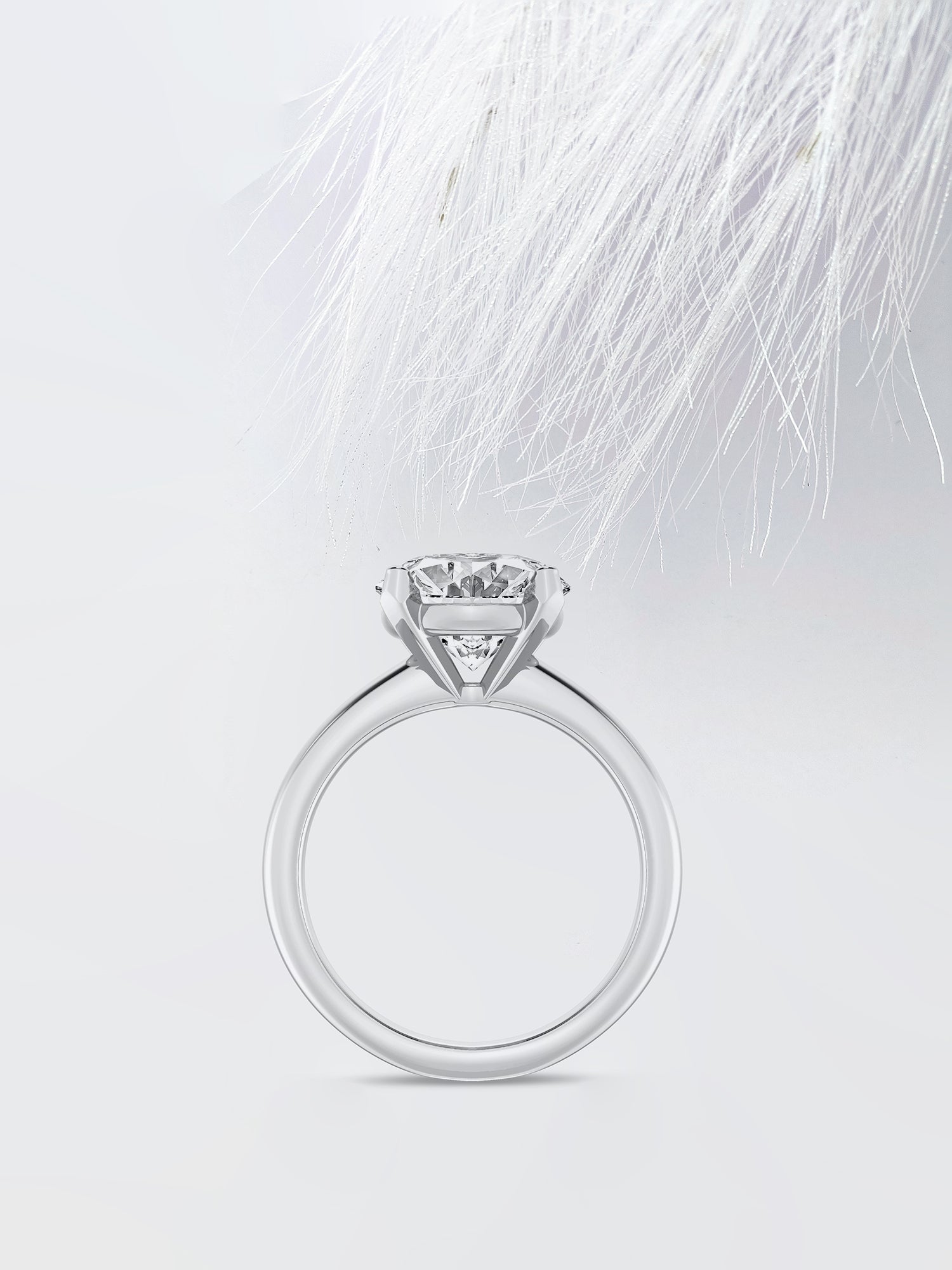 Oval Cut Moissanite Classic Solitaire Diamond Engagement Ring