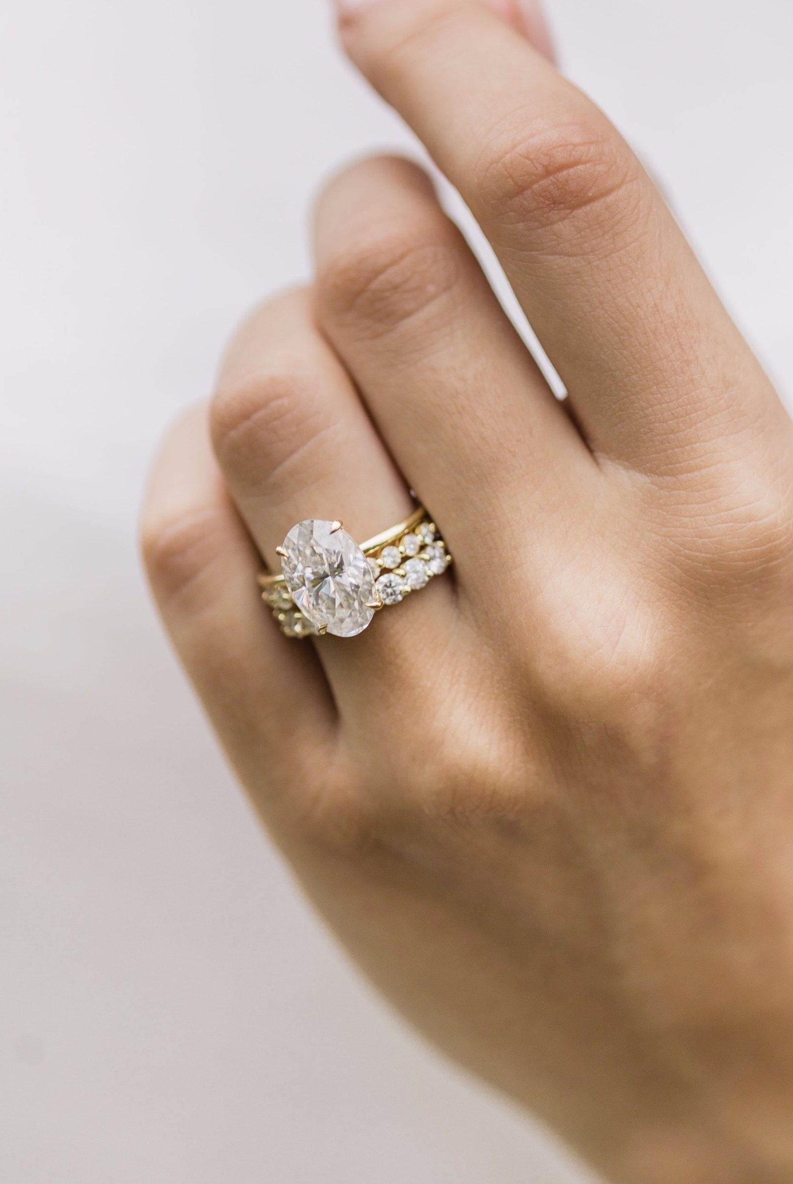 6.70CT Oval Cut 4 Prong Moissanite Solitaire Engagement Ring