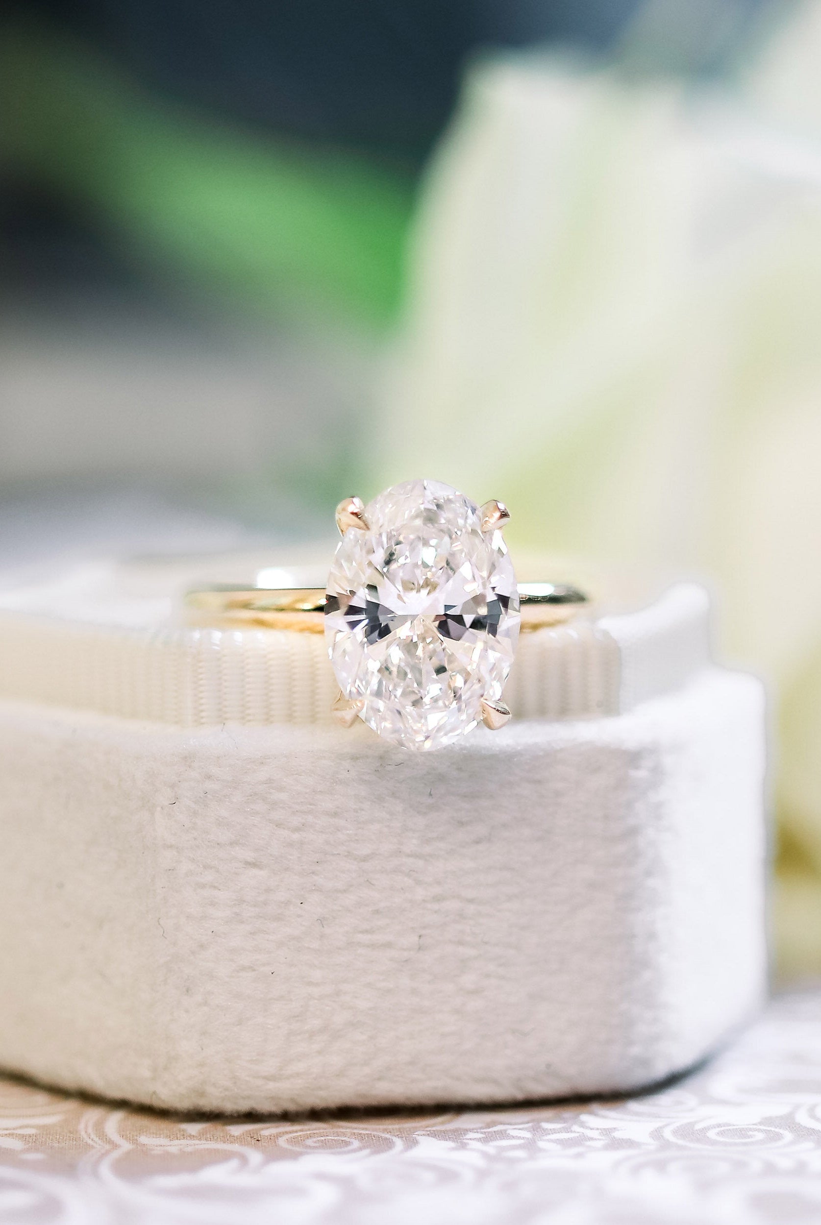 moissanite bar setting band engagement ring Chicago