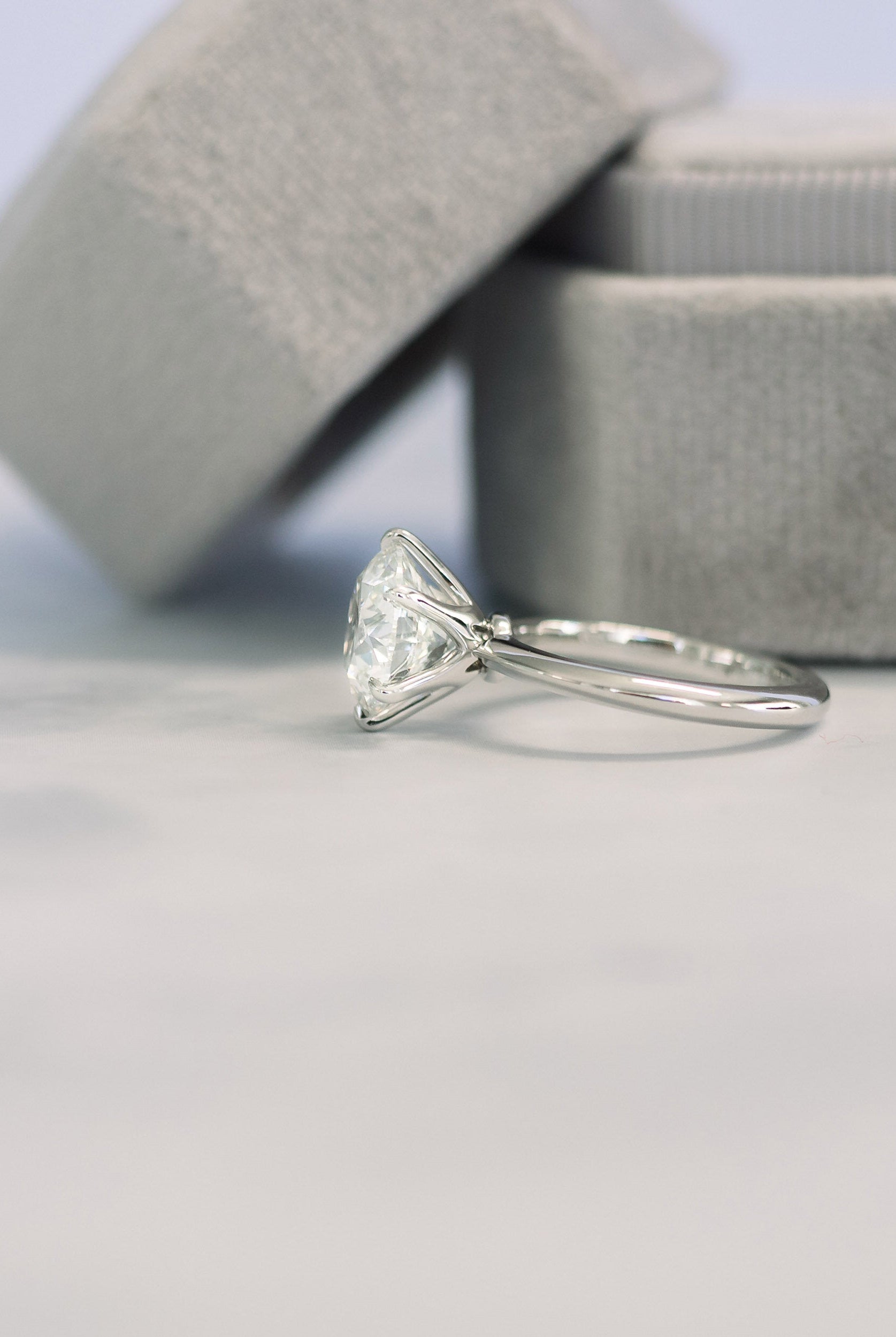 moissanite engagement rings with side stones
