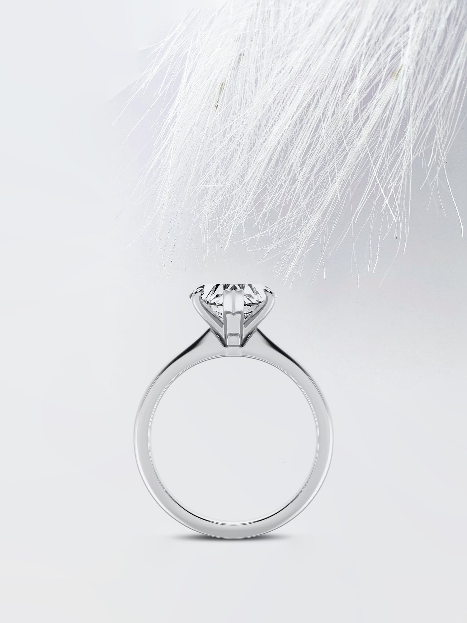 Heart Cut Moissanite Solitaire Diamond Engagement Ring For Women