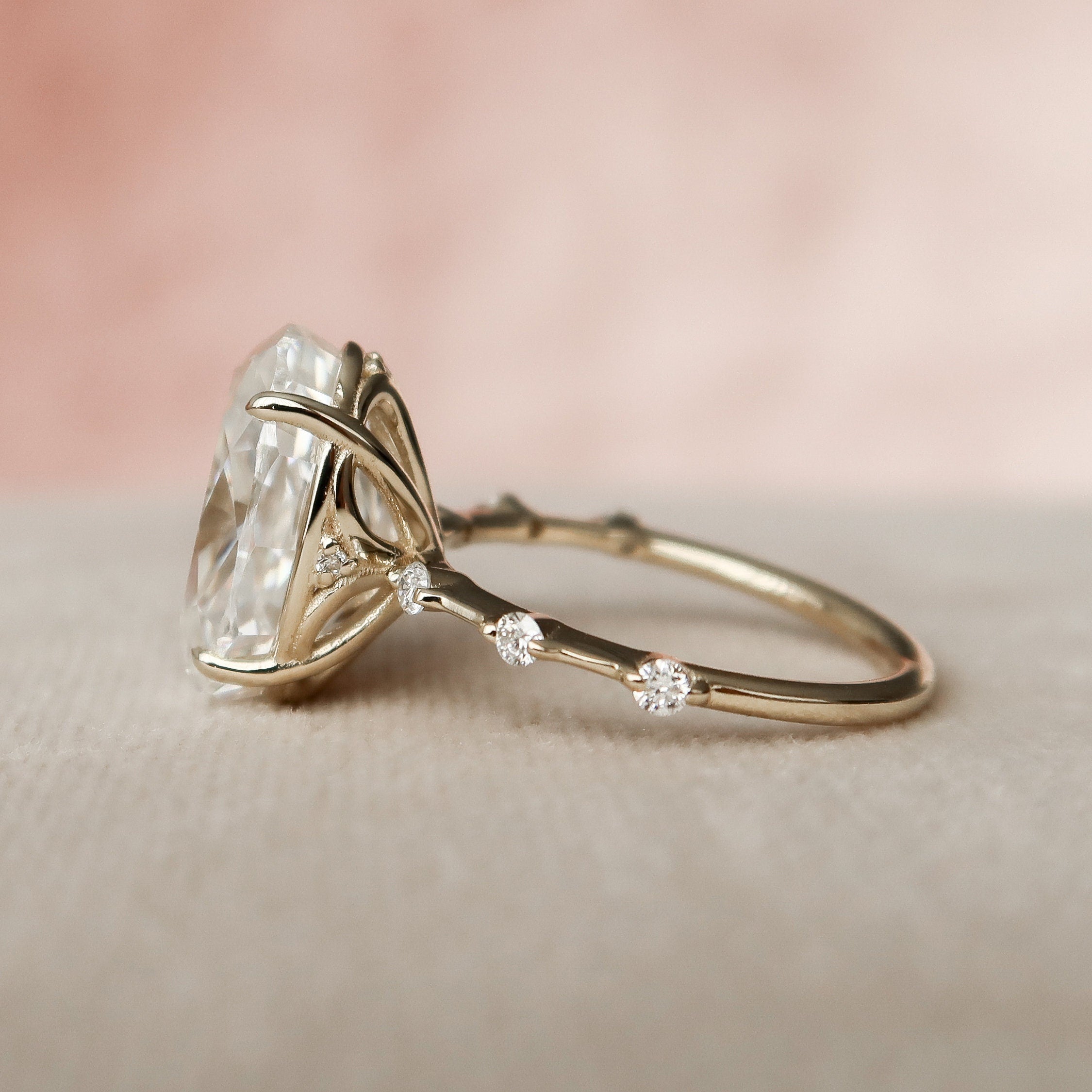 Oval Cut Moissanite Ring USA