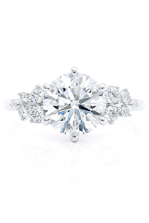 round-shaped-moissanite-cluster-style-engagement-ring