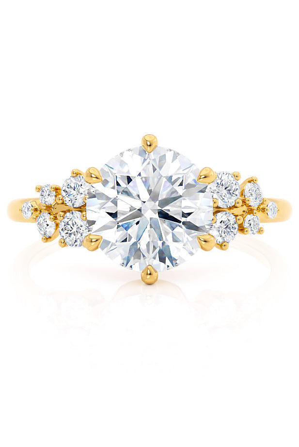 round-shaped-moissanite-cluster-style-engagement-ring