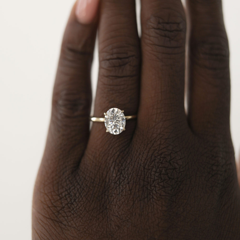 1.20CT Oval Solitaire Moissanite Diamond Engagement Ring For Women