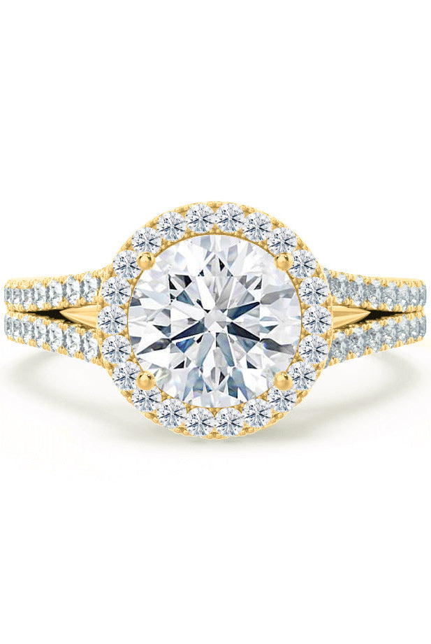 round-shaped-moissanite-halo-split-shank-style-engagement-ring
