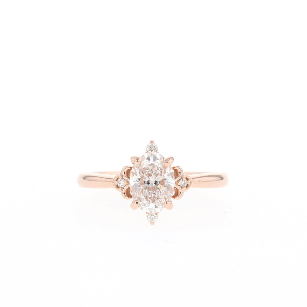 Oval Diamond Alternative Ring