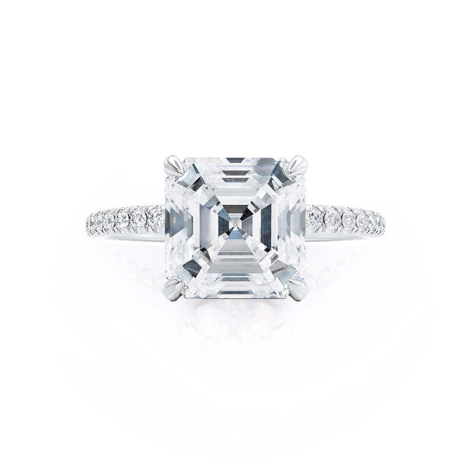 Asscher Cut Moissanite Ring