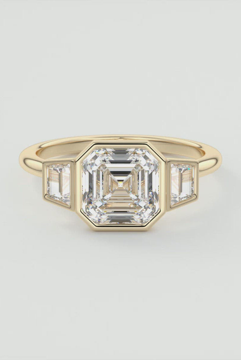 Three Stone Moissanite Ring