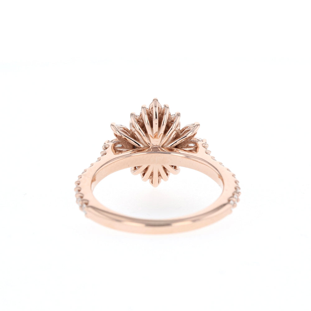 1.20CT Oval Halo Cluster Moissanite Diamond Engagement Ring