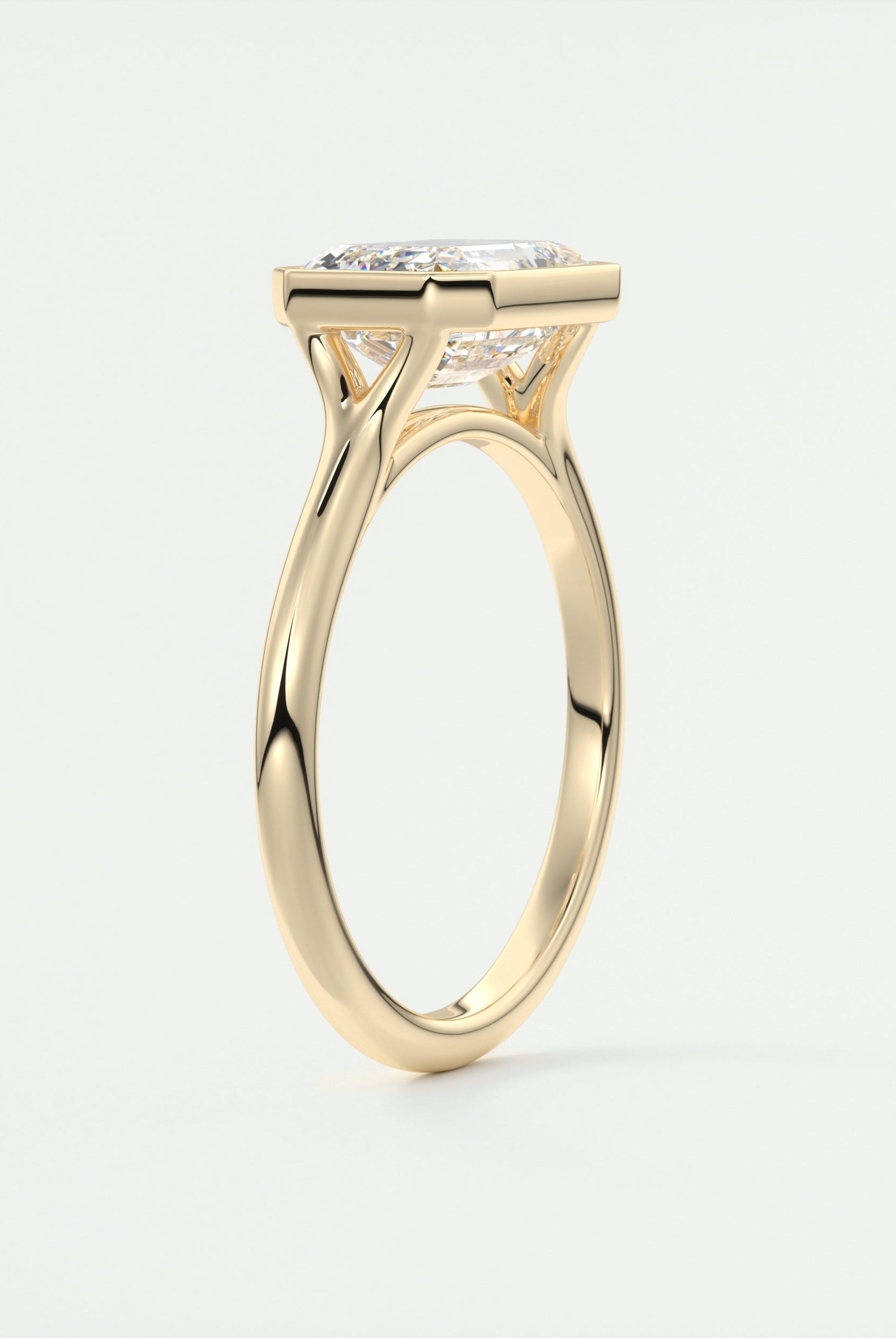 Bezel Set Engagement Ring