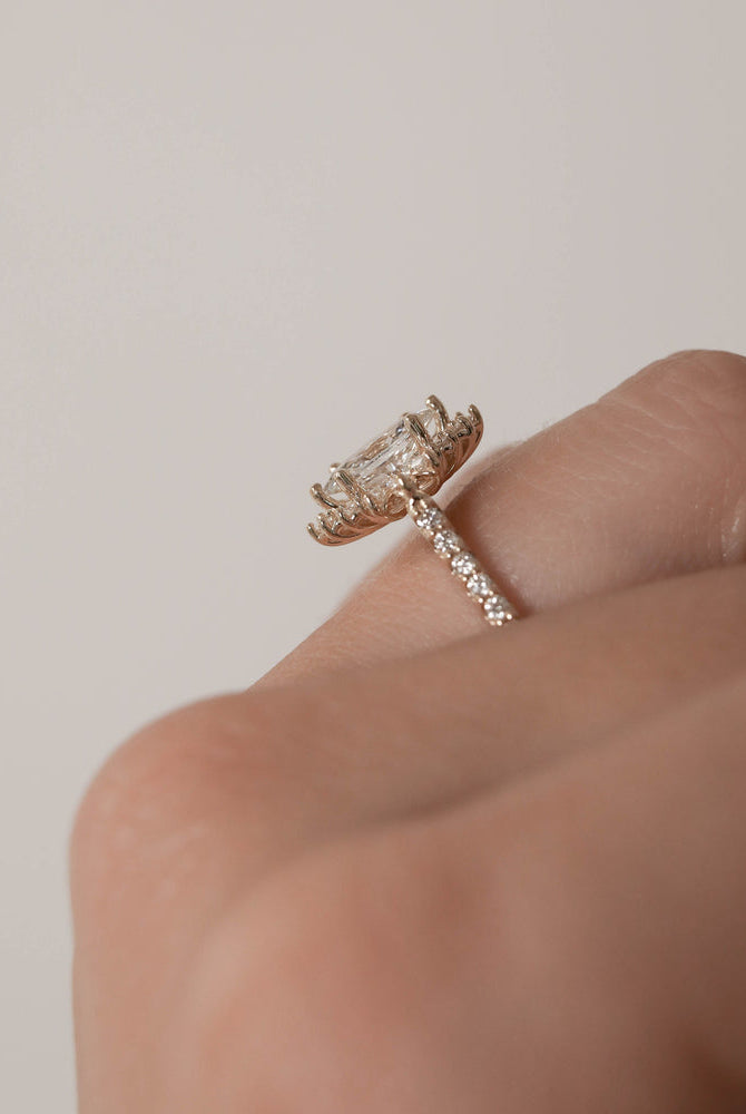 Moissanite wedding pendant