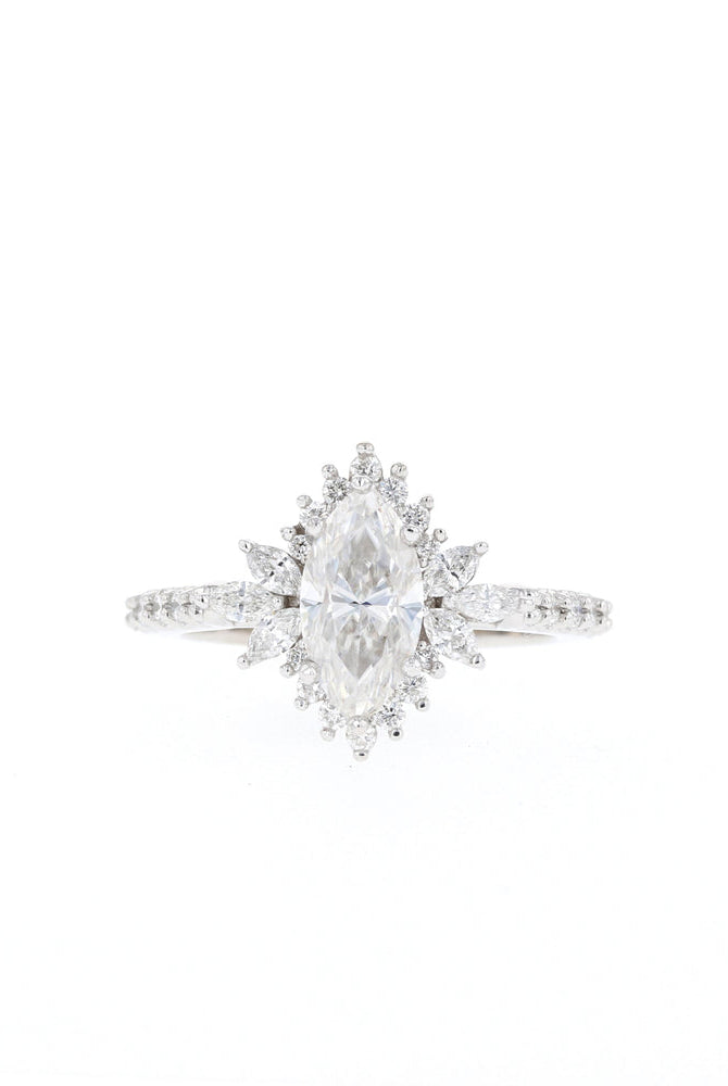 Moissanite bridal band set