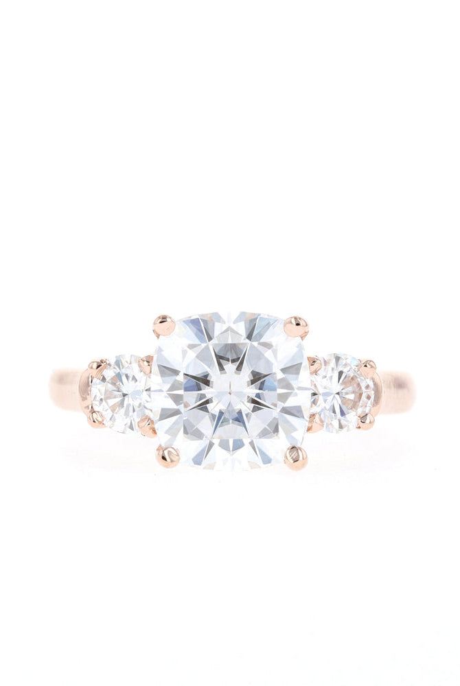 Vintage Style Cushion Moissanite Ring