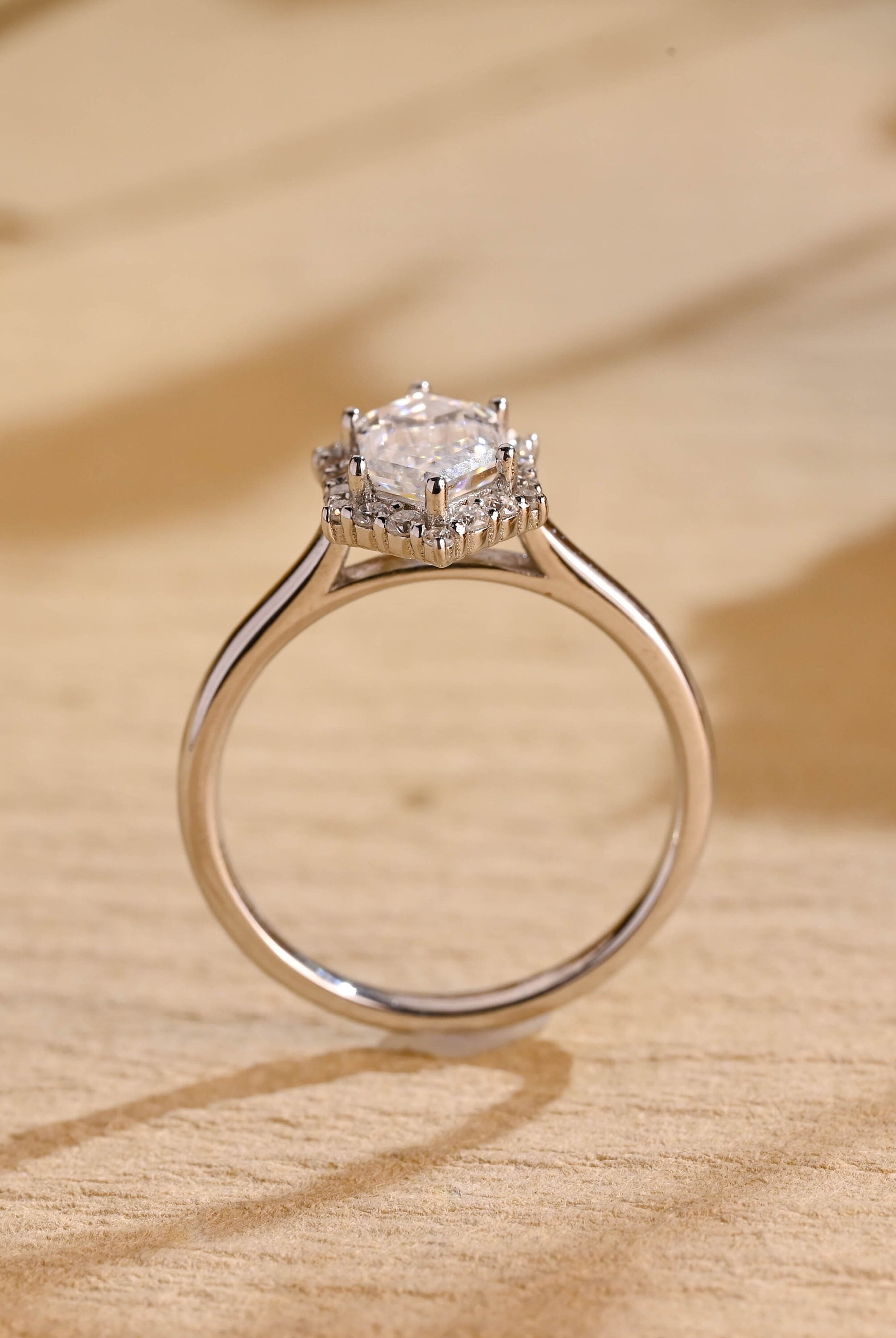 Luxury Moissanite Engagement Ring
